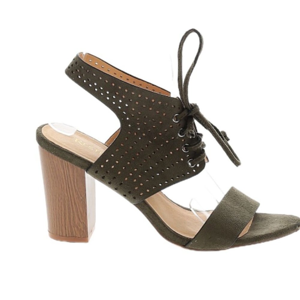 Restricted Carolynn Lace Up Block Heel - Black, Women's 9